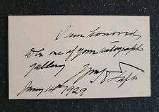 William Howard Taft • Autograph Card • 27th President • 10th Chief Justice 1929 picture
