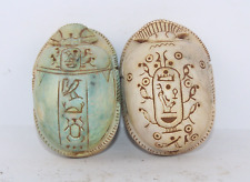 2 RARE ANCIENT EGYPTIAN PHARAONIC ANTIQUE Scarab Egypt History picture