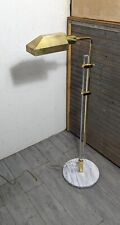 Vintage Brass Lucite Marble Adjustable Pharmacy Floor Lamp Mid Century Modern picture