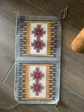 Vtg Navajo Rug Tightly Woven Zig Zag Banded Design Navajo Textile Rug picture
