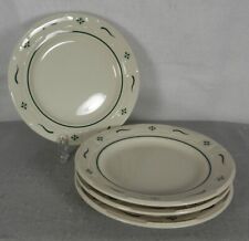 Set of 4 Longaberger WT Pottery~Heritage Green Bread plates~USA~FREE SHIPPING picture