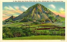 Vintage Postcard- Bear Butte, Near Sturgis, Black Hills, SD. picture