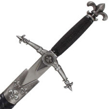 19 Inch King’s Divinity French monarchy Fleur-de-lis Medieval Dagger Collectible picture