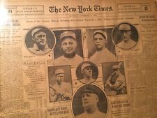 RARE 1916 New York Times Paper MLB Record 26 Game Winning Streak NYGiants picture