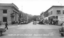 J7/ Richland Center Wisconsin RPPC Postcard c1940s Court St Central Ave Store 65 picture