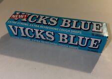 Vintage Vicks Blue Cough Drops Sealed Pack New Old Stock 1970s picture