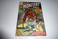 WHERE MONSTERS DWELL #4 Marvel 1970 Horror Reprints VG 4.0 Complete Copy picture