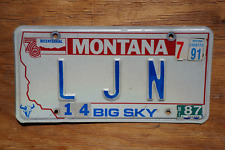 1987 - 1991 MONTANA Vanity License Plate - L J N picture