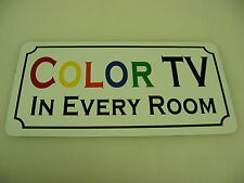 Vintage Style Retro COLOR TV IN EVERY ROOM Metal Sign 4 Highway Hotel Motel HWY picture