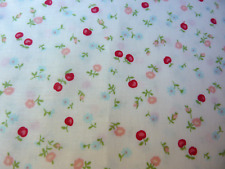 30's Collection Atsuko Matsuyama Yuwa Tiny Apples Red /Cream Cotton Fabric  BTY picture