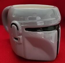 Mandalorian Coffee Mug Helmut Star Wars Galerie Gray Figural Trooper Fighter picture