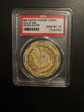 PSA 10 GEM MINT Metazoo Kickstarter WPT Gold Ink $1000 Poker Chip Head Caster picture