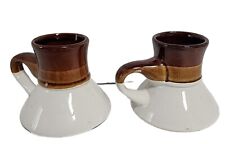 Vintage Brown No Spill Coffee Mugs  Set Of 2 picture
