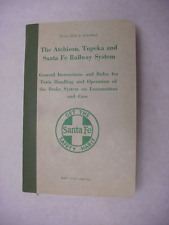 Atchison Topeka and Santa Fe Manual Instructions & Rules for Trains & Brake sys picture