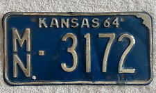 VINTAGE 1964 KANSAS  LICENSE PLATE See My Other Plates picture