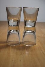 set of 4 clear heavy bottom shot glasses picture