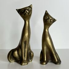 Vintage MCM Brass CATS Pair Figures picture