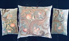 Antique Late 16th Early 17th Century Italian Stumpwork Pillows Set of Three  picture