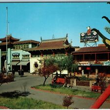 c1950s Chinatown, Los Angeles, Cali. Chinese Restaurants Stores Plaza Signs A204 picture