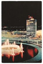 New York City c1950's Fountain of Liberty, International Airport at Night picture
