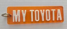 Vintage 70s 80s MY TOYOTA Large Lucite Plastic KEYCHAIN picture