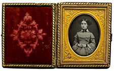 Antique Daguerreotype Photograph Of Lovely Victoria Woman In Original Union Case picture
