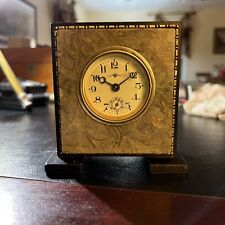 Stunning Antique Estate Find Trade Mark Slate Marble & Brass Clock Please Read picture