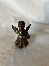 Vintage PEWTER ANGEL CANDLE HOLDER 2.5 Inch picture