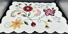 Vintage Home Studio Placemats, set of 4 Embroidered  Beautiful Floral Bright picture