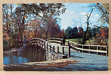 Old North Bridge Built Across Concord River Massachusetts Chrome Postcard 741 picture