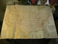 VINTAGE NATIONAL PARKS MONUMENTS AND SHRINES OF U.S. AND CANADA MAP May 1958 picture