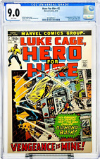 HERO FOR HIRE #2 CGC 9.0 WHITE ORIGIN LUKE CAGE 1ST CLAIRE TEMPLE MARVEL 1972 picture