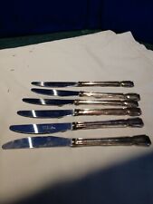 6 SHEFFIELD ENGLAND KNIVES, SILVER HANDLES picture