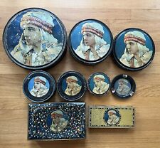 Lot of 9: Vintage 1920s Rudolph Valentino Beautebox Canco Candy Biscuit Tins picture