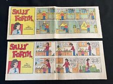 #Q04  SALLY FORTH by Greg Howard Lot of 2 Sunday Quarter Page Comic Strips 1983 picture