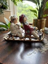 Vintage Victorian Christmas BETHANY LOWE Children On A Sled Winter picture