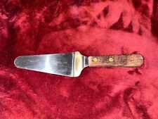Vtg Clyde 1967 Rare Small Stainless Spatula Server Turner Wood Handle USA picture