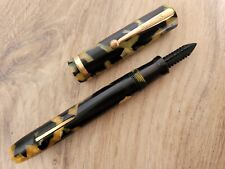 Sheaffer Lifetime Flat Top Black & Pearl Fountain Pen (1920s) - WITHOUT THE NIB picture