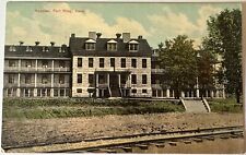 Fort Riley Kansas Hospital Railroad Tracks Postcard 1900s picture