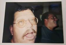 Vintage 1980s Found Photograph Original Photo Close Up Mustache Glasses Man picture