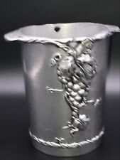 Vintage Carson States metal Ice Bucket. Pewter.  Grape Design. Heavy picture