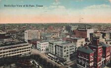 c1919 El Paso Texas Birds Eye Aerial View HSB #2156 Vintage Postcard picture