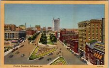 Baltimore MD-Maryland, Preston Gardens, Aerial View, Vintage Postcard picture