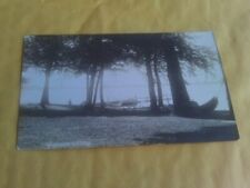 RARE 1910s RPPC POSTCARD DAMARISCOTT LAKE ROW BOATS HAMMOCK SUNSET LODGE MAINE picture
