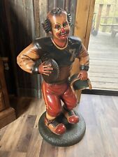 Clown Football Player Decorative Figurine 34” - Rare To Find In This Condition picture