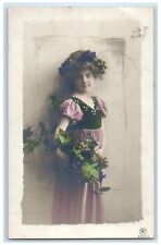 1910 Pretty Girl Enderlin North Dakota ND RPPC Photo Posted Antique Postcard picture