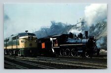 Canadian National Railway FA-2 #9408 F-1-b Class 4-6-0 #1165 Locomotive Postcard picture