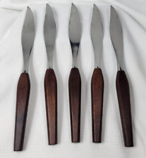 Vintage Mid Century Modern Fleetwood Stainless 5 Knifes picture