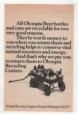 Olympia Brewing Company recycle 1974 Picture Print Ad Clipping Page picture