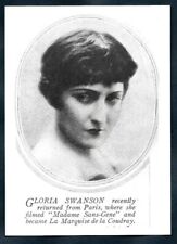 VINTAGE FAMOUS UNITED ARTISTS STAR & PRODUCER GLORIA SWANSON 1925 Photo Y 214 picture
